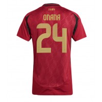 Belgium Amadou Onana #24 Replica Home Shirt Ladies Euro 2024 Short Sleeve